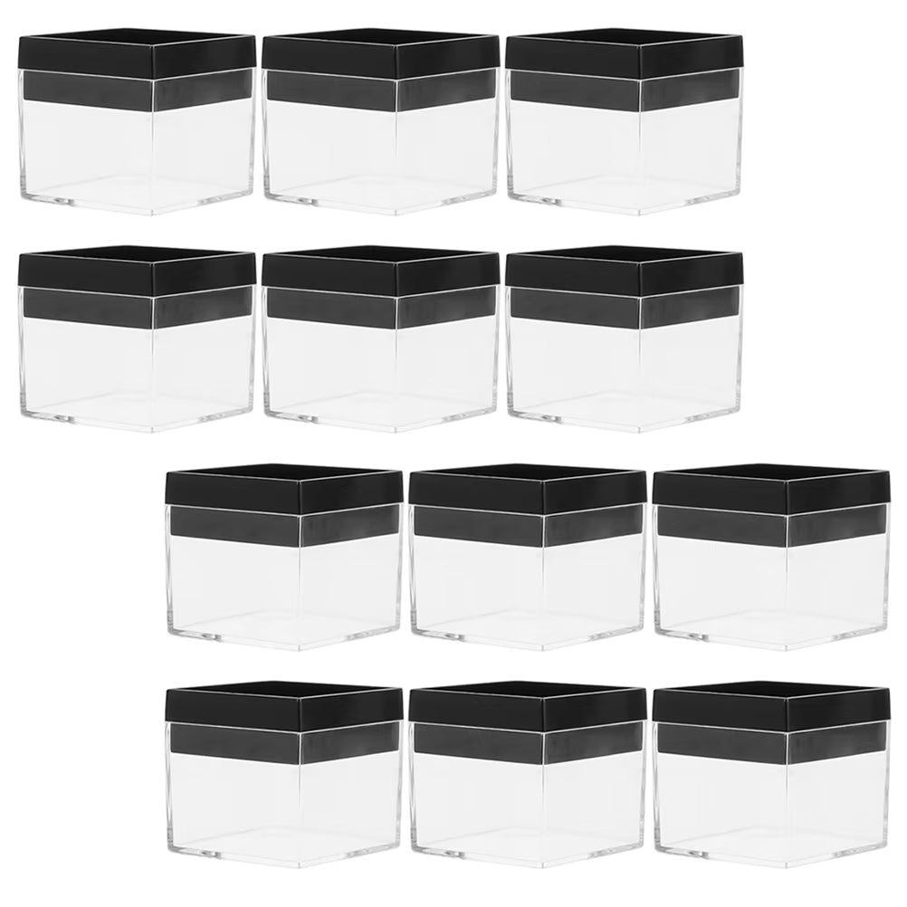 12 Pcs Mineral Storage Case Specimen Lid Tackle Boxes A3645