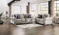 Light Gray Chenille Sofa and Loveseat S7046