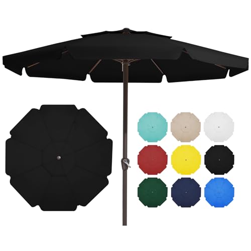 12FT 2-Tiers Black Patio Umbrella M929824