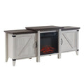 Grey Freestanding Wooden Electric Fireplace TV Stand Console K205501
