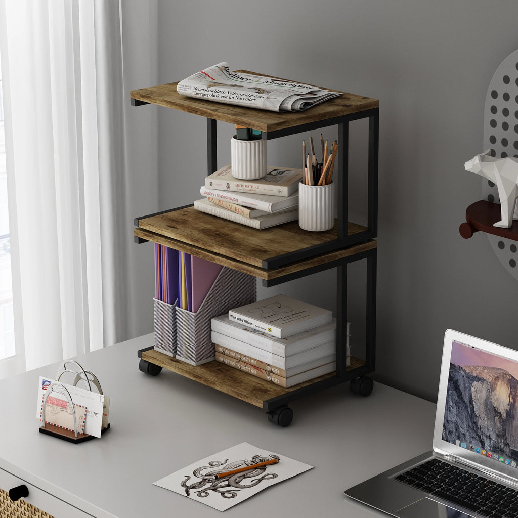 2PCS Printer Stand with 4 Wheels & Lock P11478