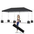 Black Pop Up Canopy with Portable Roller Bag C9959