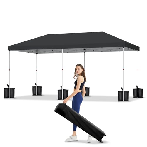 Black Pop Up Canopy with Portable Roller Bag C9959