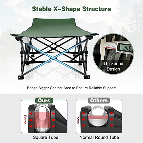 600 LBS Heavy Duty Folding Camping Cot with Carry Bag J921429