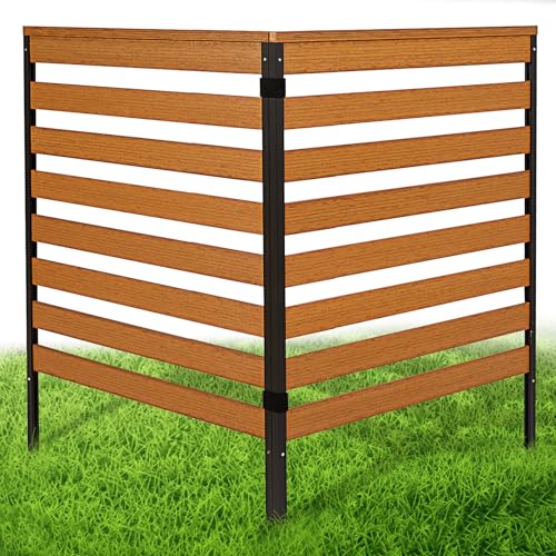 Black 2-Panel 51''H x 39''W Poly Lumber Privacy Screen C746230