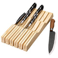Solid Wood Bamboo Universal Knife Block Without Knives A383