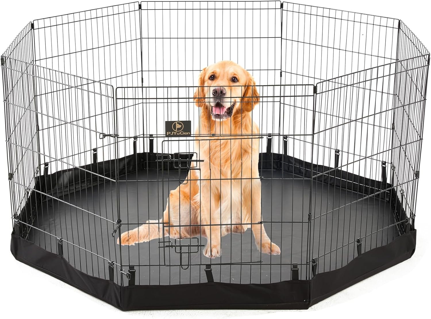 8 Panel 24" W x 36" H Foldable Metal Pet Playpen with Door H522