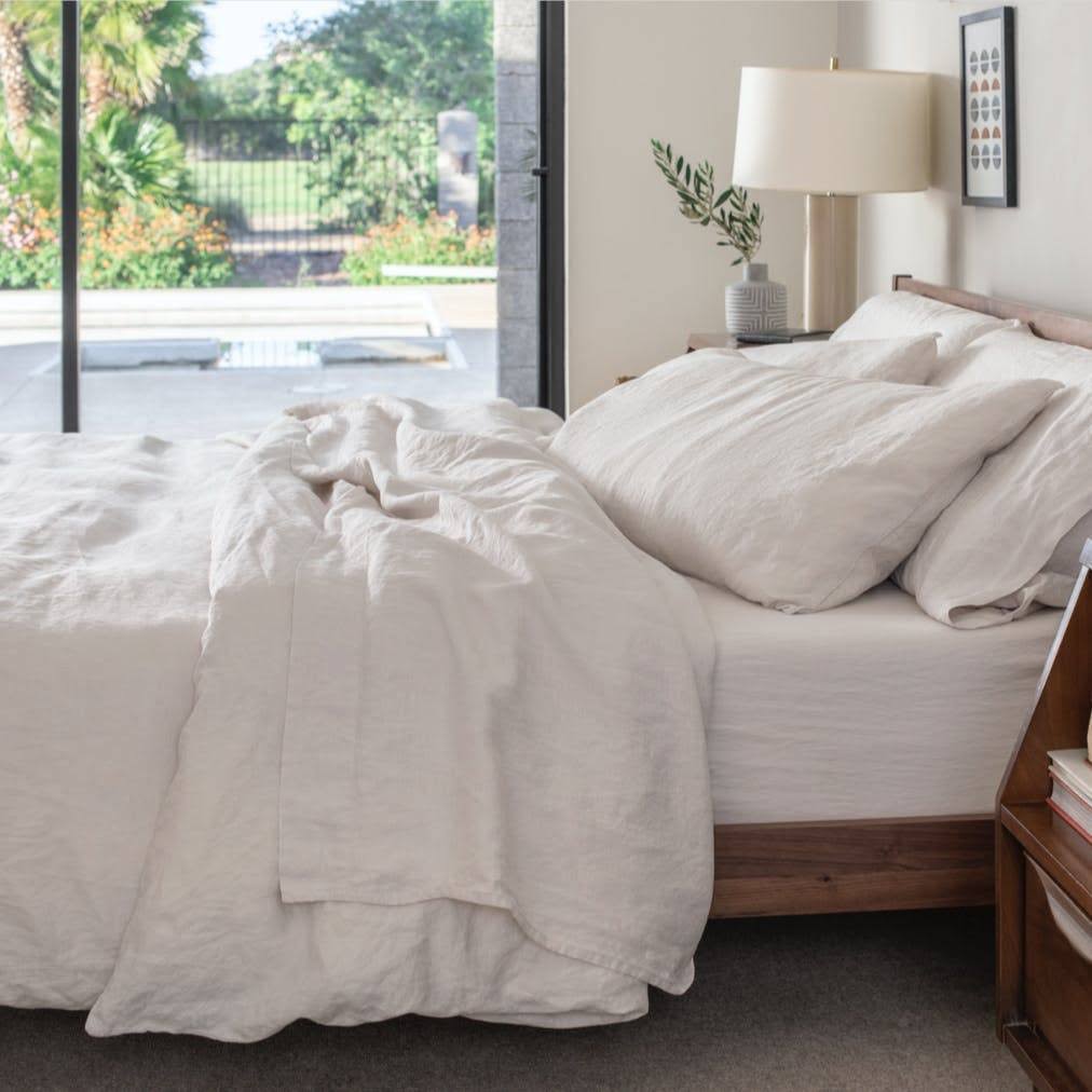 King Sand Linen Duvet Cover D1722