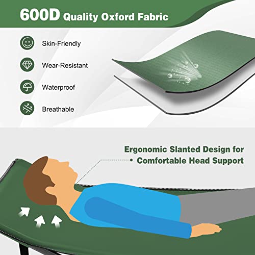 600 LBS Heavy Duty Folding Camping Cot with Carry Bag J921429