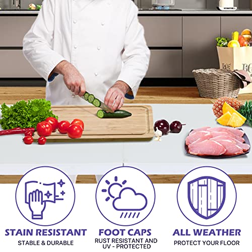 White 4 Ft Heavy Duty Plastic Folding Table J361