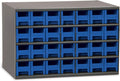28-Drawer Steel Storage Cabinet, Gray Blue K774199
