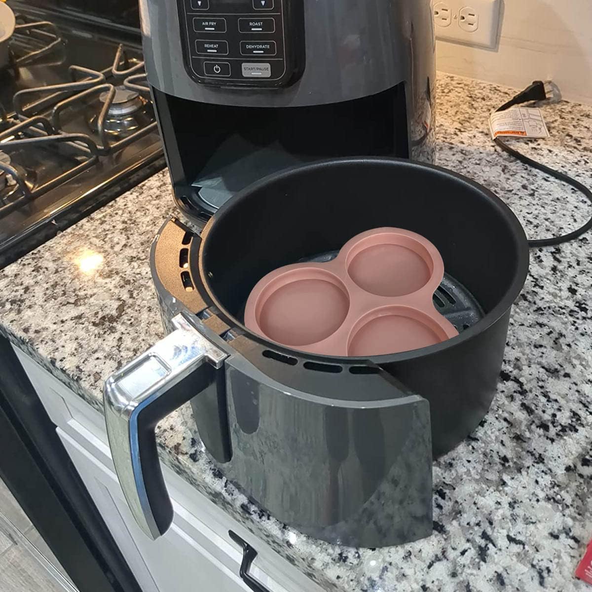 Non-Stick Air Fryer Egg Pan 3 Cavity D3634