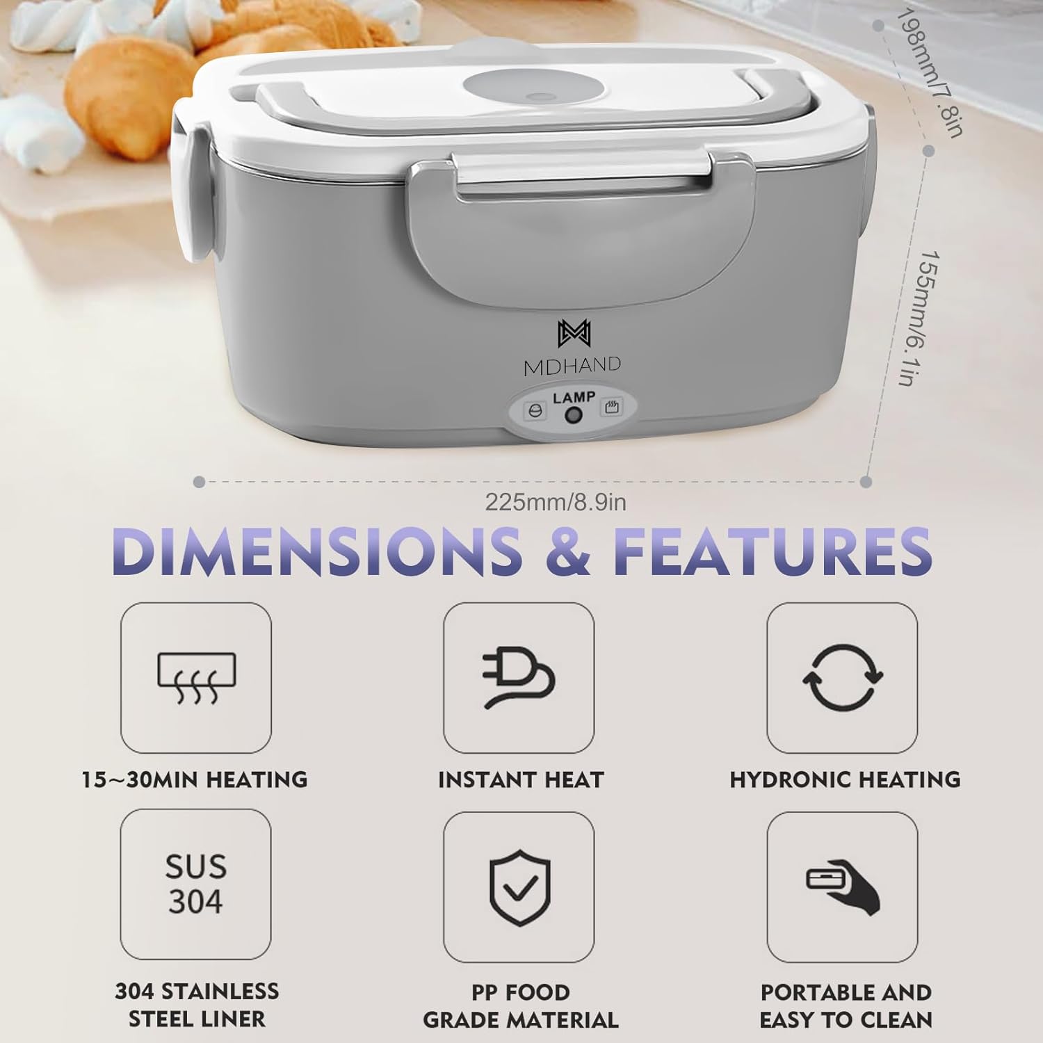 65W Electric Lunch Box Food Heater R15694