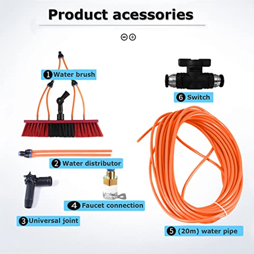 Water Fed Pole Kit, Window and Solar Panel Cleaning System, 30Cmbrush-36Ft/10.8M/55Cmbrush/18Ft/5.4M O18314