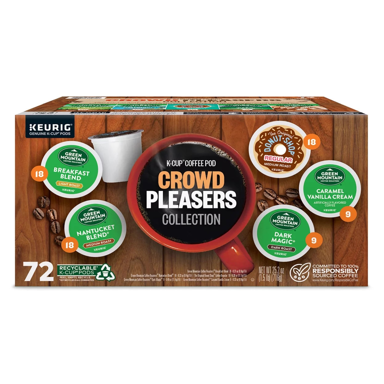 72 Count K-Cup Pod Coffee Variety Pack U4514