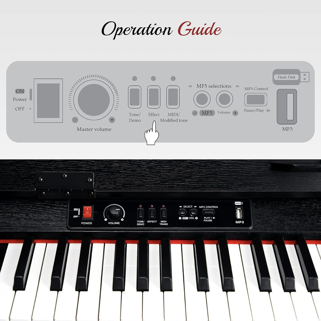 Black 88 Key Weighted Hammer Action Digital Piano N38264