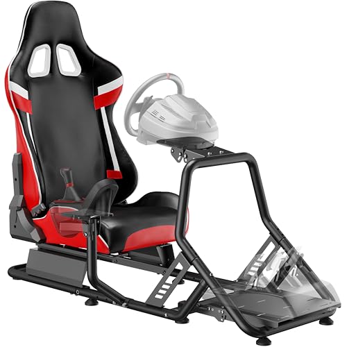 Racing Simulator Cockpit with Monitor Mount and Seat Q880934