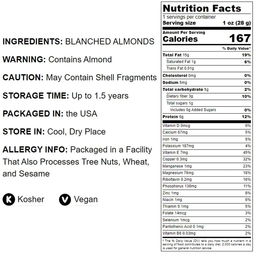 Blanched Almond Flour, 12 Pounds O762321