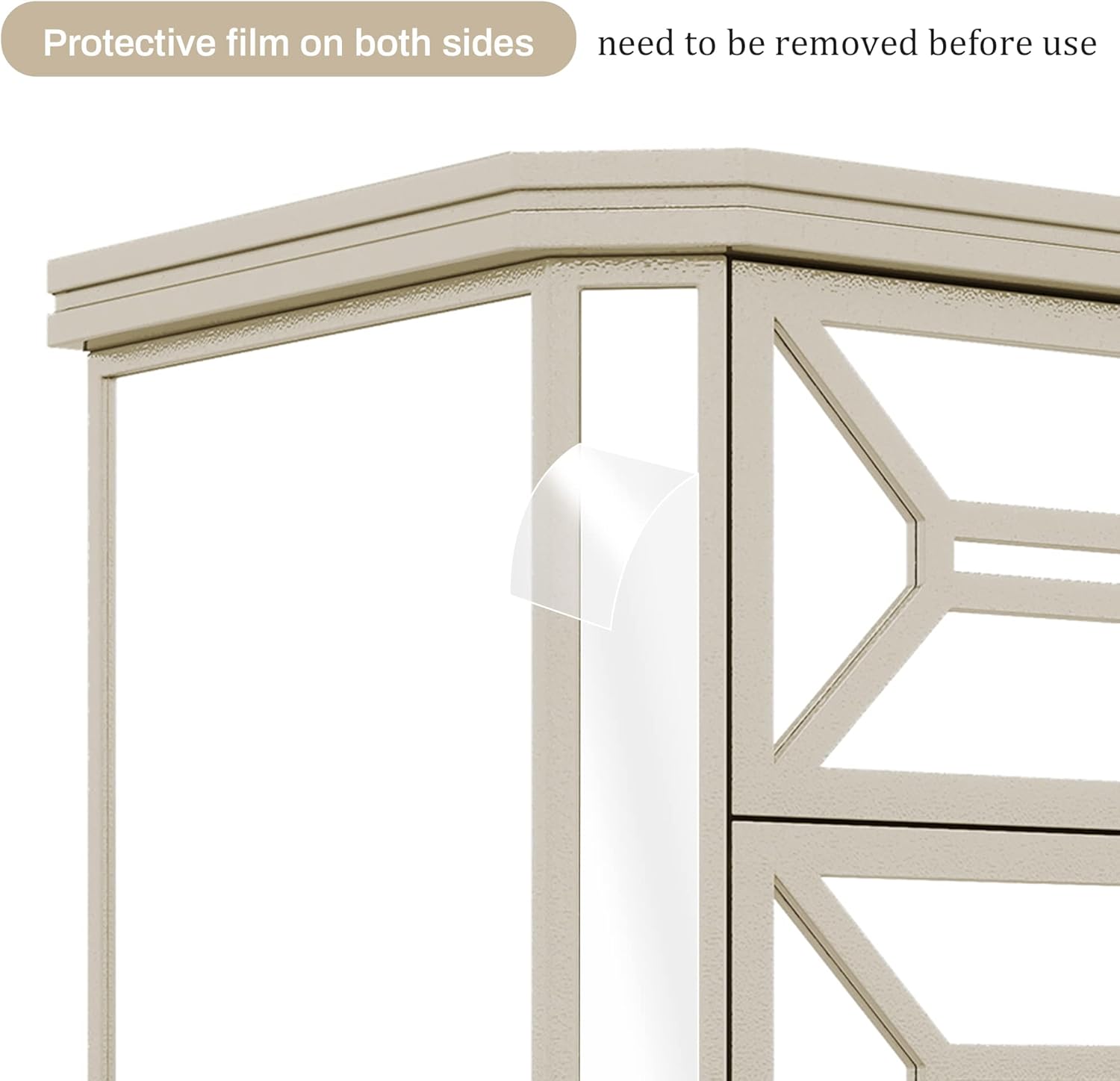 Mirrored 2-Drawer Nightstand End Table with Golden Lines, Silver P168