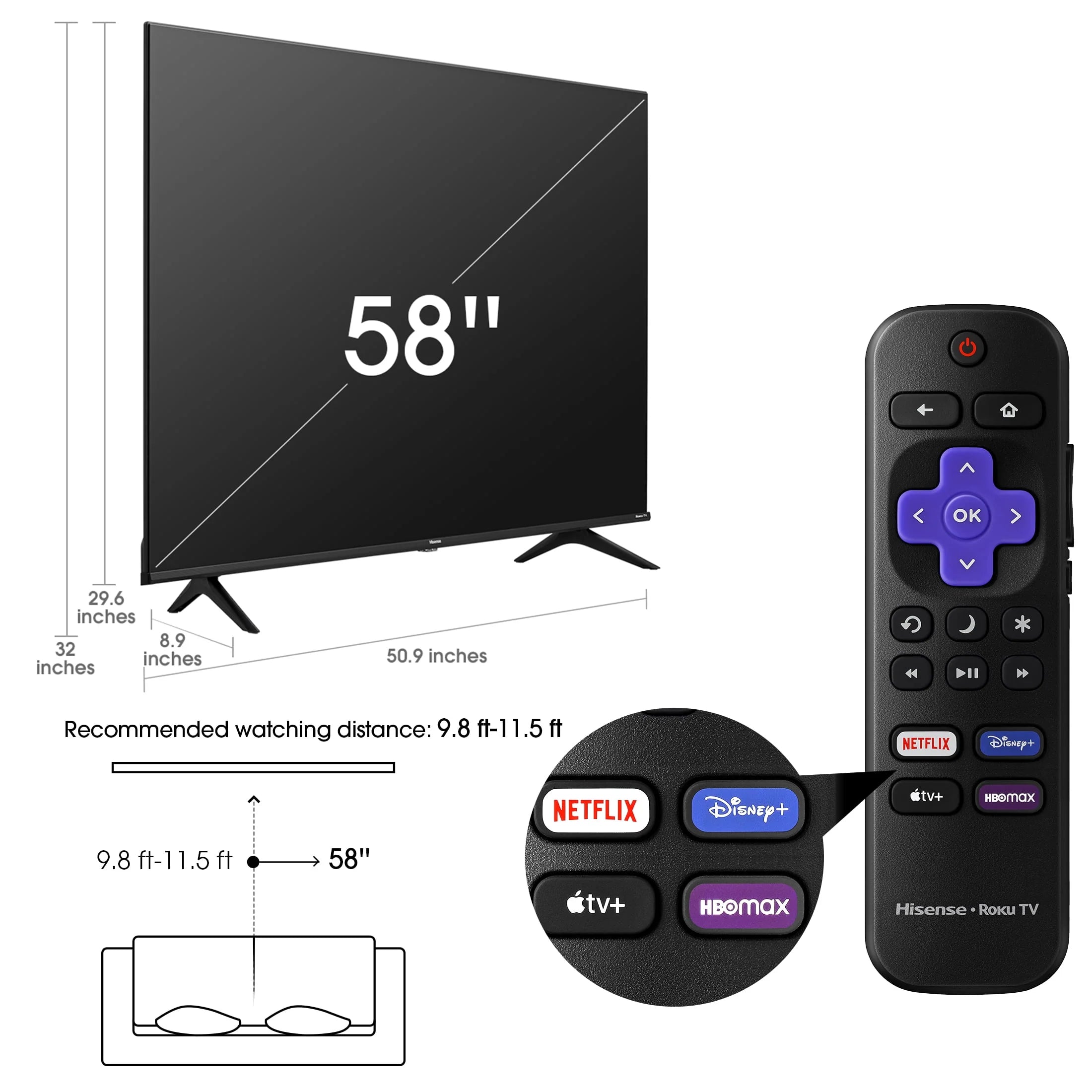 58 Class 4K UHD LED LCD Smart TV Y47215
