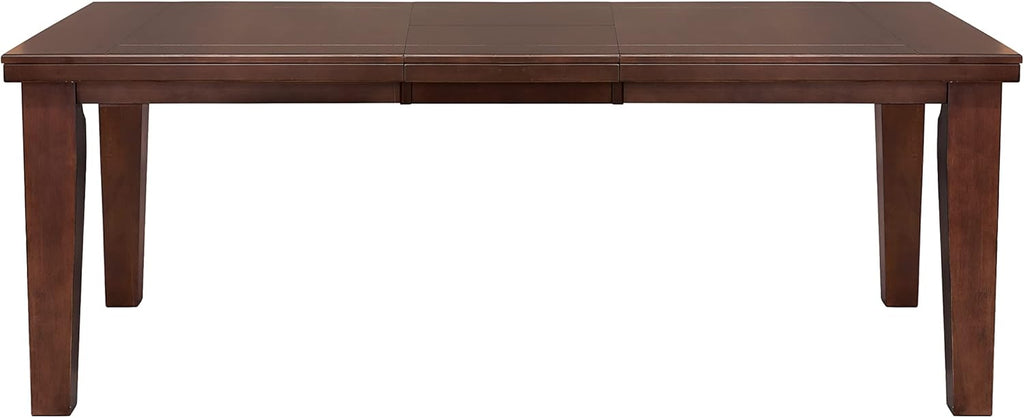 Dark Oak Finish Dining 5pc Set Table with Self-Storing Leaf and 4 Side Chairs W7749