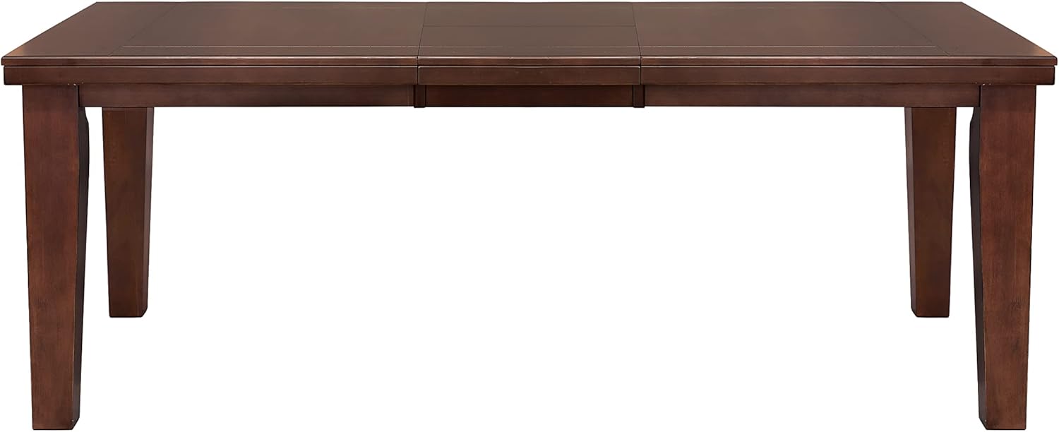 Dark Oak Finish Dining 5pc Set Table with Self-Storing Leaf and 4 Side Chairs W7749