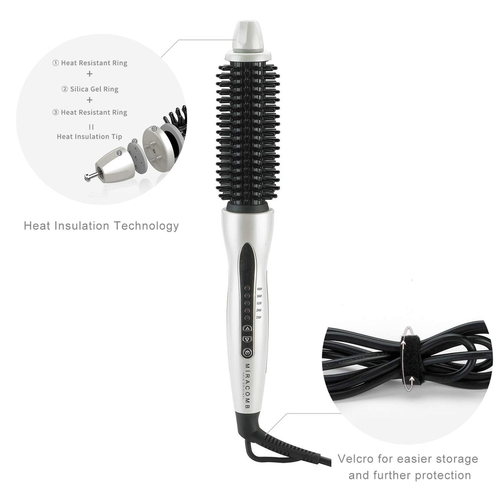 Ceramic Tourmaline Cool Touch Multi Styler with 5 Heat Adjustments 1 Inch Barrel Auto Shut Off, Pearl White J52548