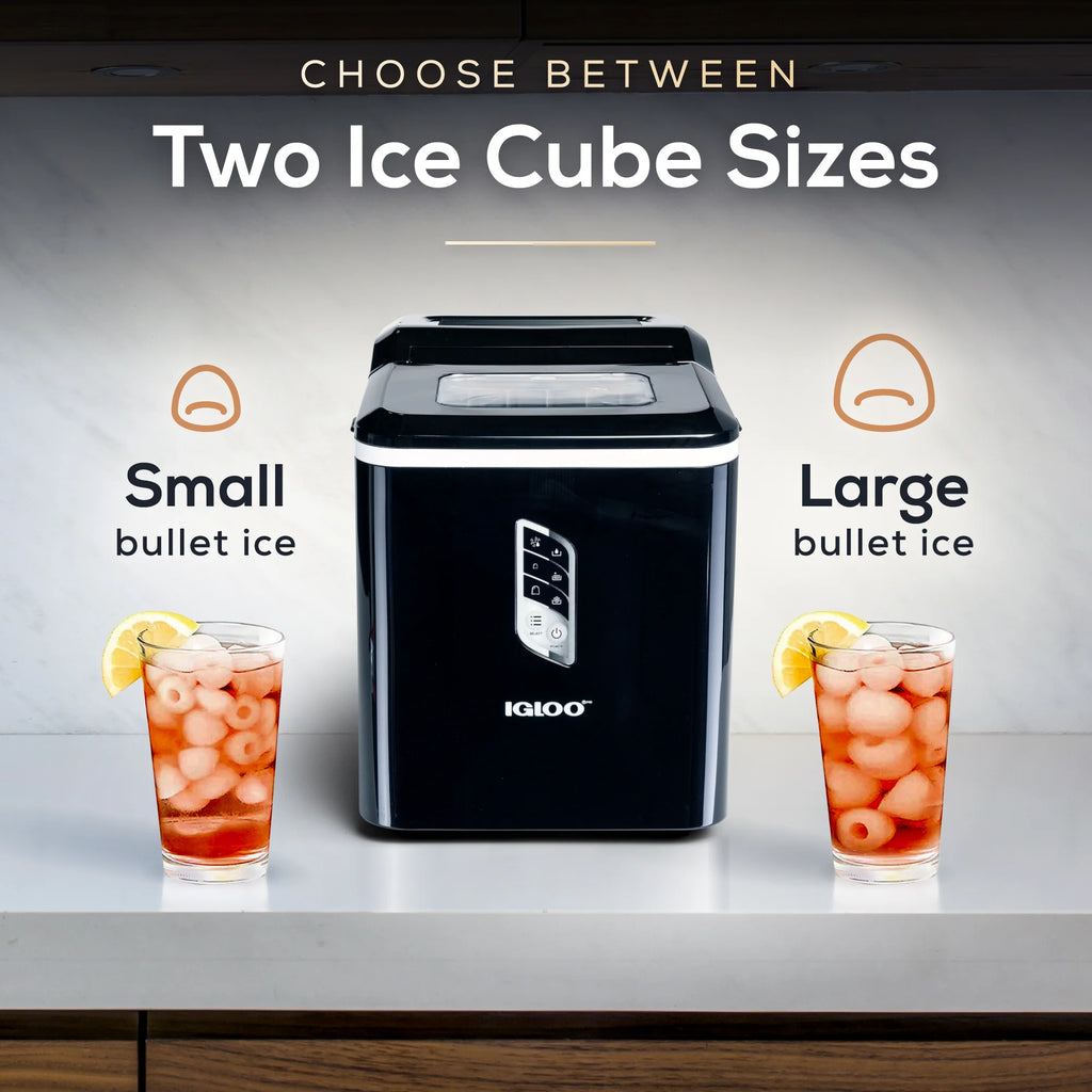 Black 26-Pound Automatic Self-Cleaning Ice Maker O87575