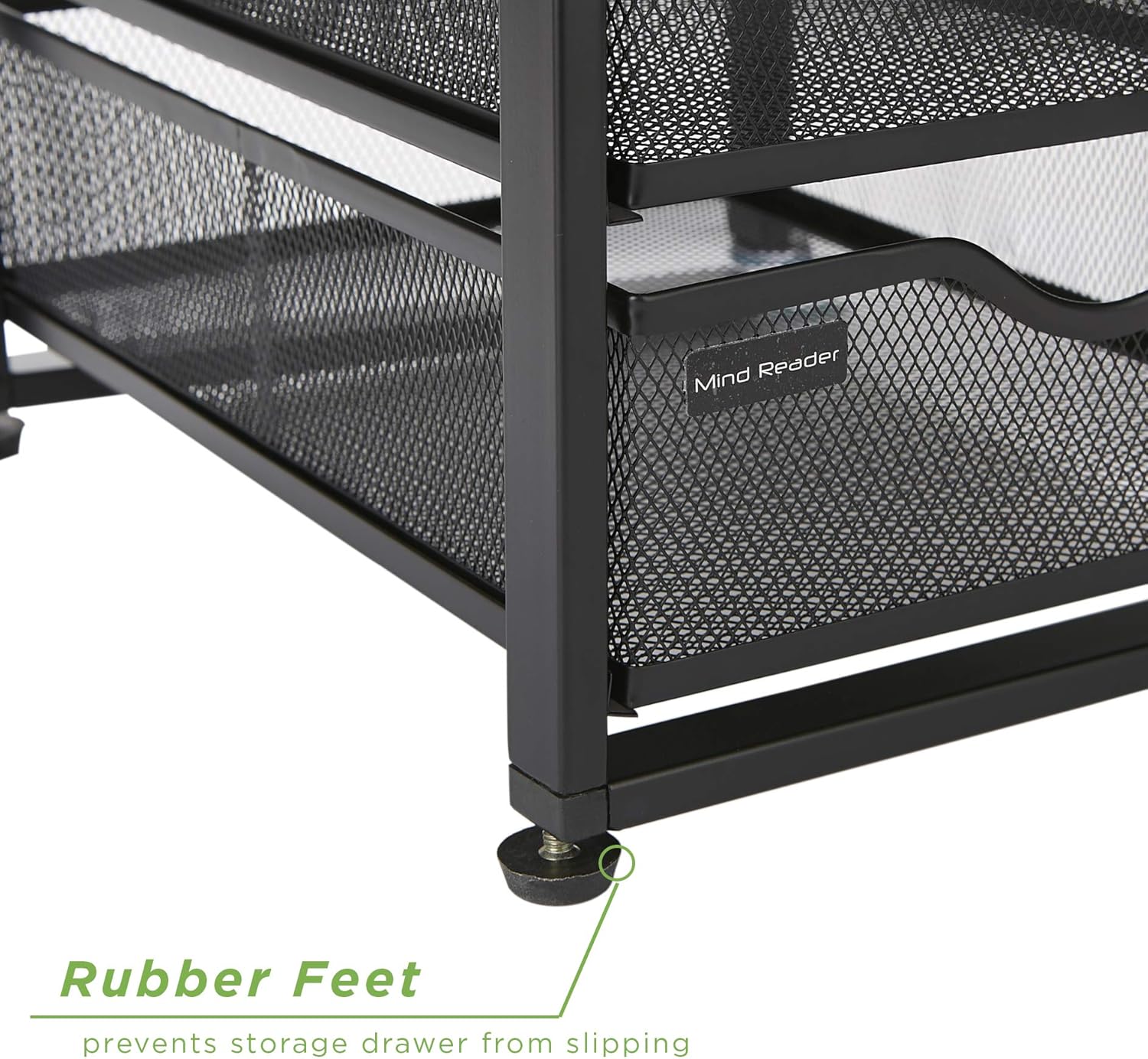 Black 4-Tiered Metal Rolling Utility Cart K802