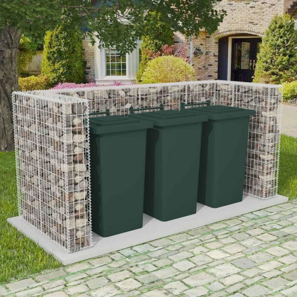 Steel Garbage Can Storage for Outdoor A979618