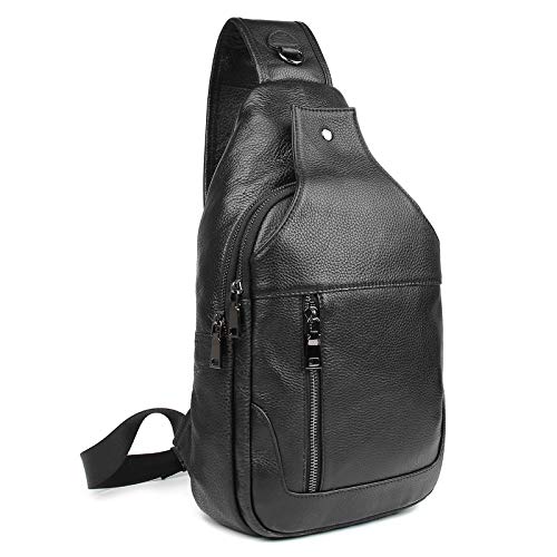 Cowhide Leather Waterproof Sling Crossbody Bag S7455