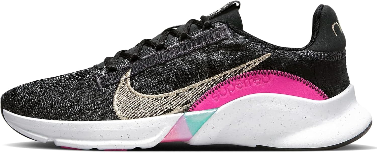 Black Anthracite Fireberry Metallic Gold Women's Workout Shoes V8837