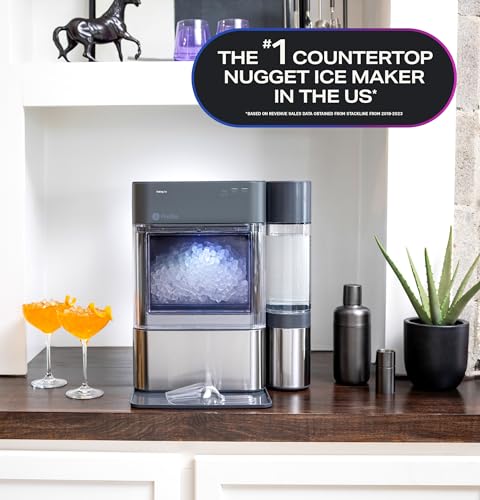 Stainless Steel Countertop Nugget Ice Maker with 1 Gallon Tank W681949