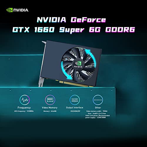 RGB Gaming Desktop PC, Intel I7 3.4Ghz, GeForce GTX 1660 Super 6G GDDR6, 32G Memory, 512G SSD, 3T, WiFi, BT 5.0, RGB Keyboard & Mouse, W10P64 (Renewed) C6228