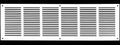 Steel Return Grilles HVAC Duct Cover (30"w X 10"h, White) O706478