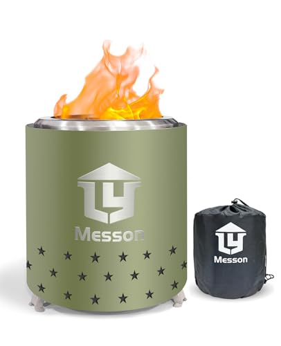Stainless Steel Mini Tabletop Fire Pit with Stand and Travel Bag U83877