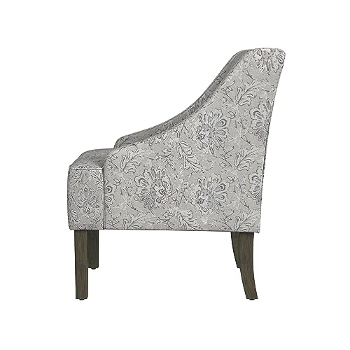 Velvet Swoop Arm Accent Chair Suri Blue T354