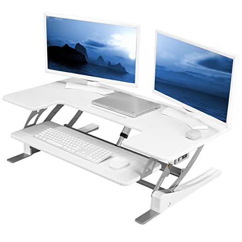 36 inch Electric Height Adjustable Stand Up Desk Converter Black K70457