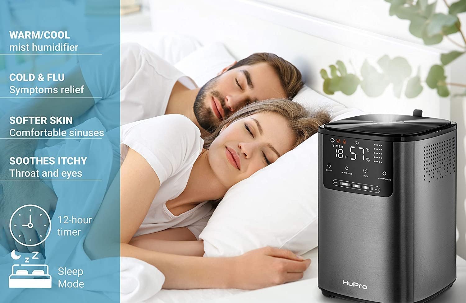 4L Top Fill Cool & Warm Air Ultrasonic Humidifier V8697