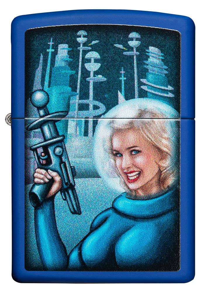 Royal Blue Matte Pocket Lighter R444