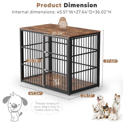 XL Wooden Dog Crate with 3 Doors B829145