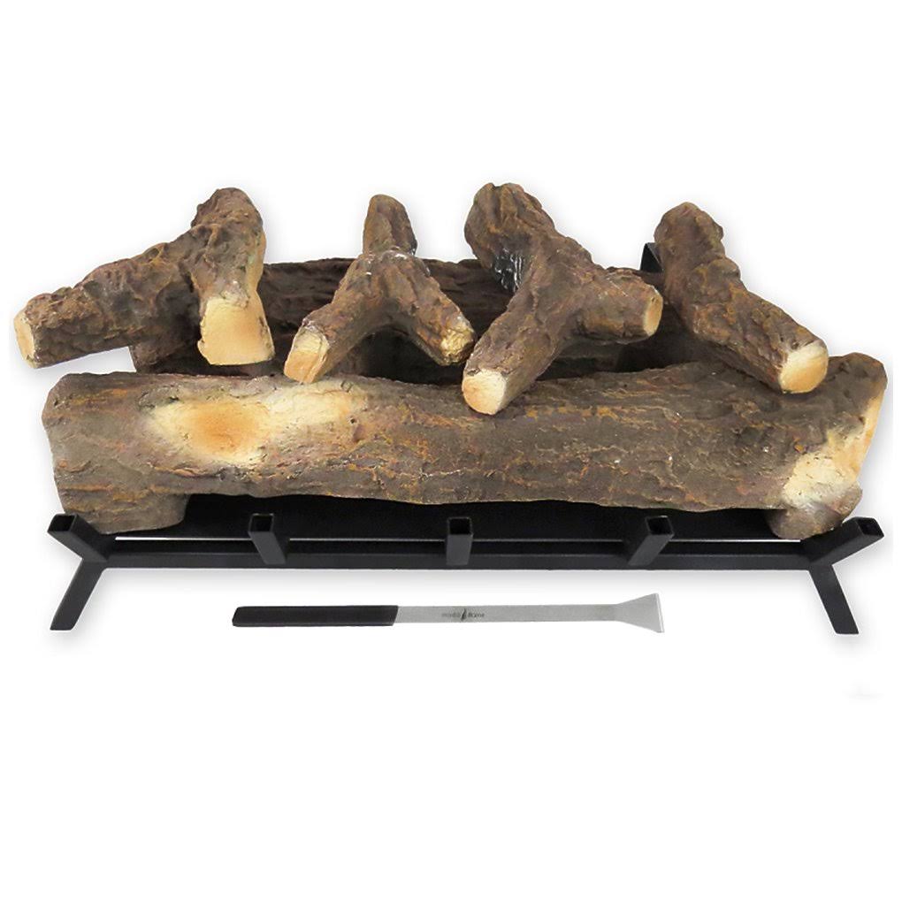 24 in. Convert to Ethanol Fireplace Log Set with Burner Insert Q944134