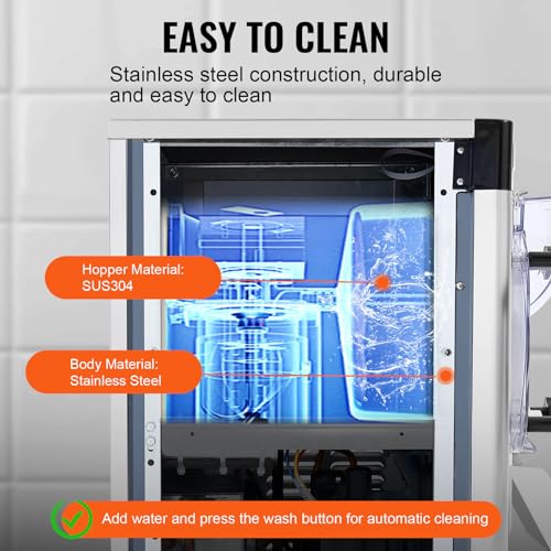 Commercial Ice Cream Machine 1400W 20/5.3 Gph Hard Serve Ice Cream Maker with LED Display B8017