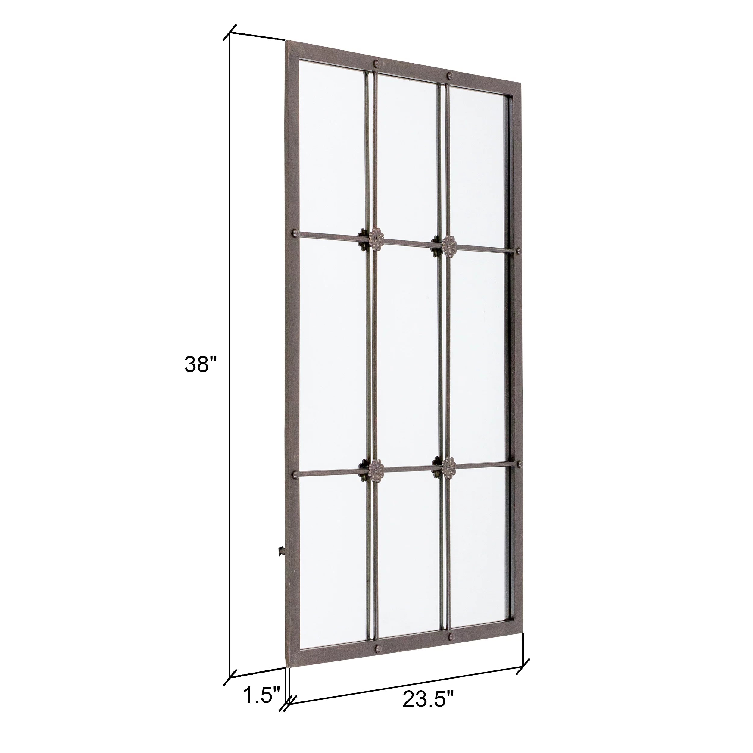 Window Pane Wall Mirror - 23.5W x 38H in. V2868