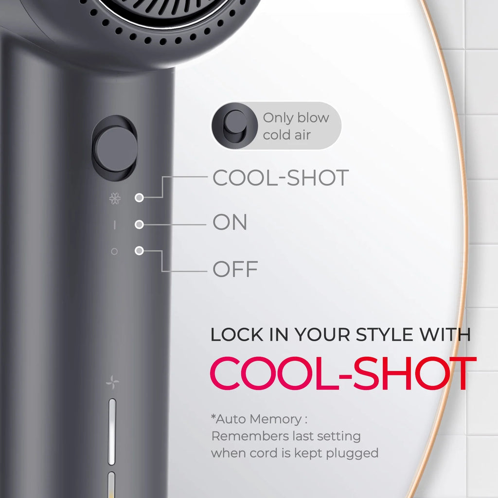1500W High Speed Ionic Hair Dryer with Smoothing Nozzle W8560
