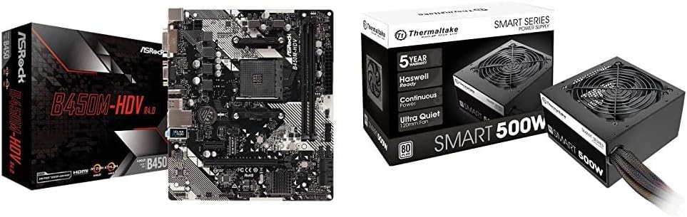 Micro ATX AMD Motherboard & 500W 80+ White Certified PSU E3211