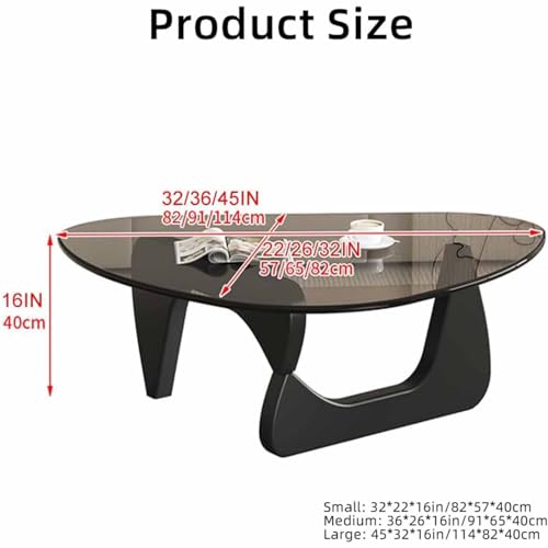 Glass Coffee Table with Solid Wood Base and Clear Glass Top M5105