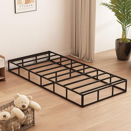 Black 9 Inch Metal Queen Box Spring with Fabric Cover L941355