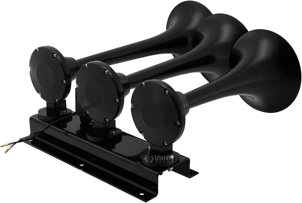 Train Horn Kit with 200psi Air Compressor, 3 Gallon Tank, 3 Trumpets X360944