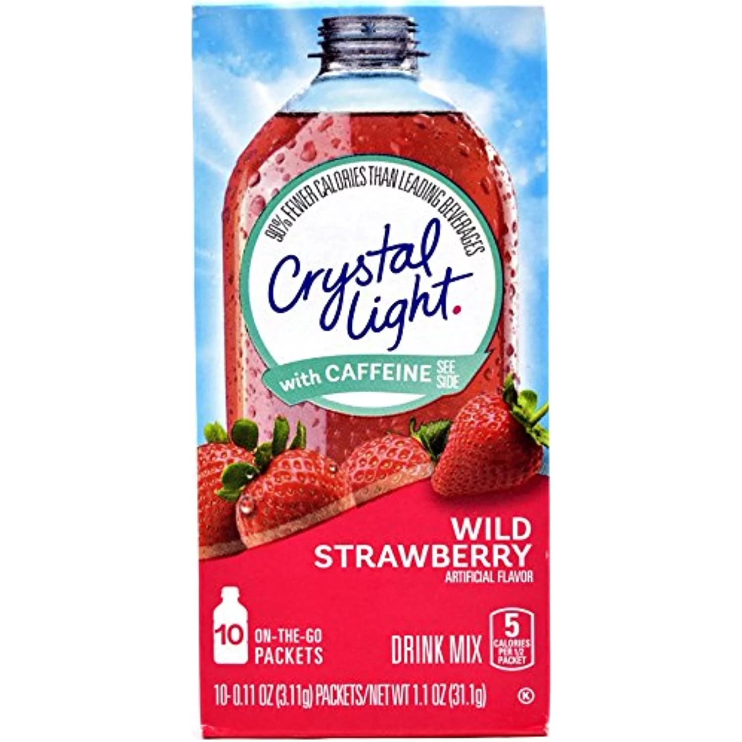 Wild Strawberry With Caffeine Drink Mix, 10-Packet Box (Pack Of 20) L805152